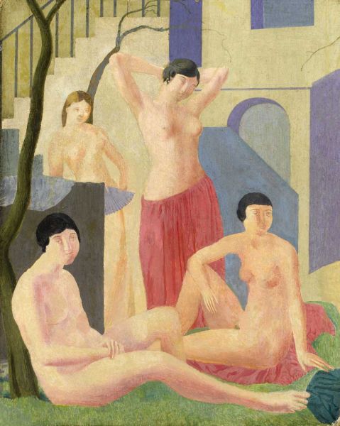 Artist Geoffrey Clement Cowles: Four nudes, circa 1925
