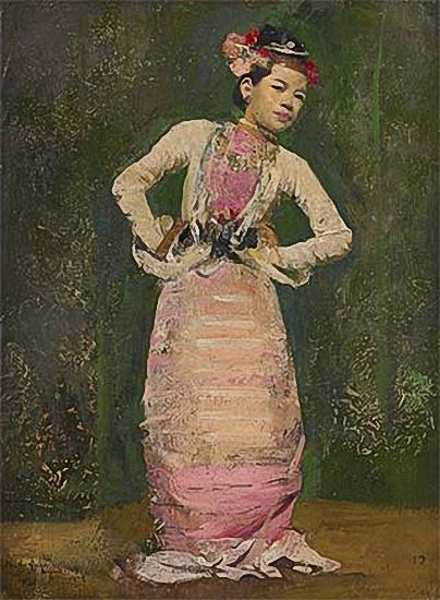 Artist Sir Gerald Festus Kelly: Ma Si Gyaw, Pose II, January 1920