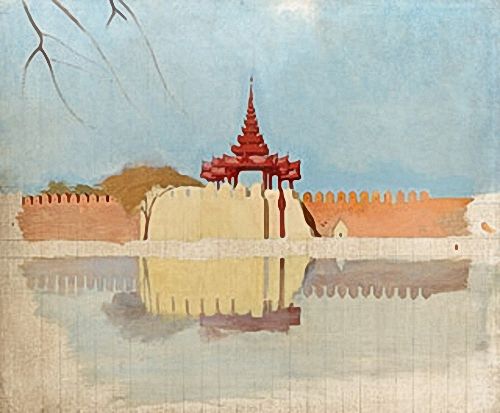 Sir-Gerald-Festus-Kelly: Mandalay-Moat-XIII,-circa-1908