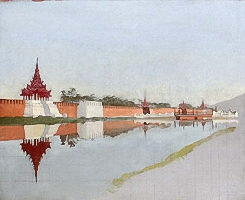 Sir-Gerald-Festus-Kelly: Mandalay-Moat-IX,-circa-1908
